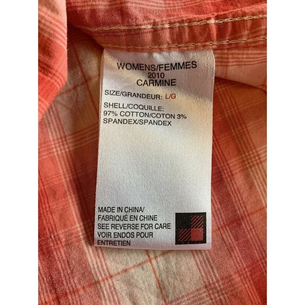 Woolrich Women’s Coral‎ Cream Plaid LS Shirt - Picture 11 of 11
